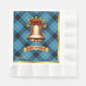 Bell Personalisiert Tartan Christmas Serviette (Vorderseite)