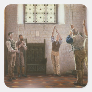 Bell Ringers Quadratischer Aufkleber