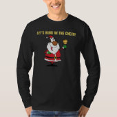 Bell Ringing Black Santa Claus T-Shirt (Vorderseite)