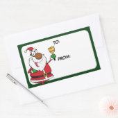 Bell Ringing Black Santa Gift Aufkleber (Umschlag)