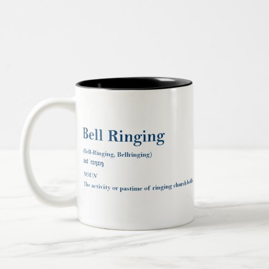 Bell-Ringing-Definition Zweifarbige Tasse (Links)