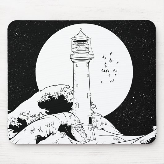 Bell Rock Leuchtturm Schottland Mousepad (Vorne)