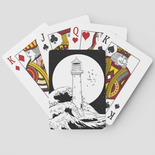 Bell Rock Leuchtturm Schottland Spielkarten (Rückseite)