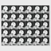 Bell Rock Leuchtturm schwarz-weiß Geschenkpapier (Flach)