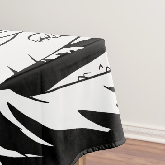 Bell Rock Leuchtturm schwarz-weiß Tischdecke (Beispiel)