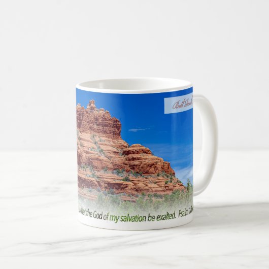 Bell Rock Psalm 18:46 KJV Kaffeetasse (VorderseiteRechts)