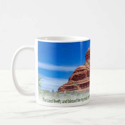 Bell Rock Psalm 18:46 KJV Kaffeetasse (Links)