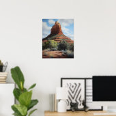 Bell Rock Sedona Arizona Malerei Kunst, Dichtung u Poster (Heimbüro)