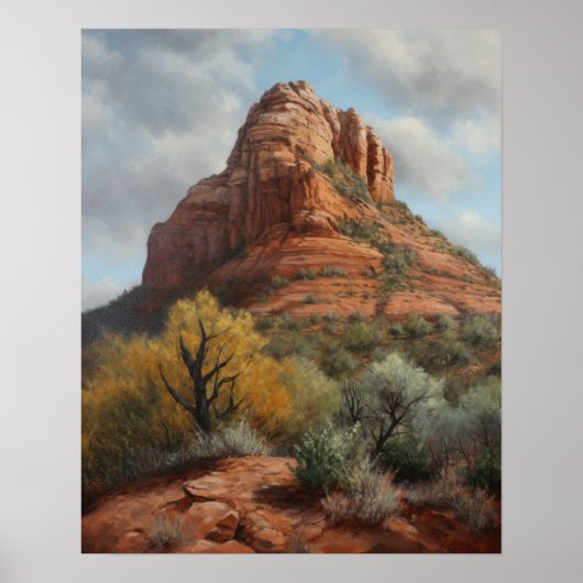 Bell Rock Sedona Arizona Malerei Kunst, Dichtung u Poster (Vorne)