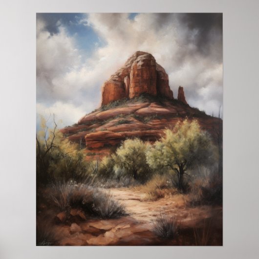 Bell Rock Sedona Arizona Malerei Kunst, Dichtung u Poster (Vorne)