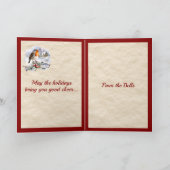 Bell Stag & Robin Tartan Personalisiert Feiertagskarte (Innenseite)