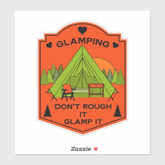 Bell Tent Glamping Aufkleber (Blatt)