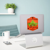 Bell Tent Glamping Aufkleber (Laptop auf Schreibtisch)