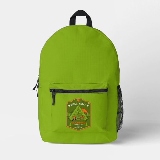 Bell Tent Glamping Bedruckter Rucksack (Vorderseite)