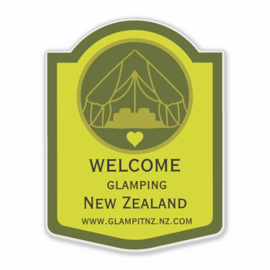 Bell Tent Glamping Business Aufkleber (Vorderseite)