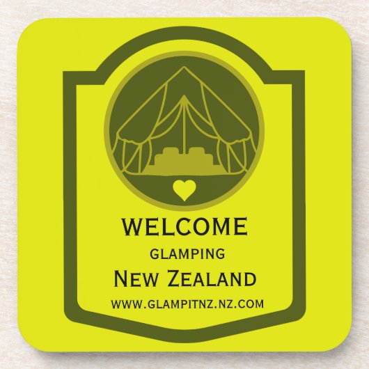 Bell Tent Glamping Business Getränkeuntersetzer (Vorderseite)