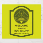 Bell Tent Glamping Business Schaumweinetikett (Einzelnes Label)