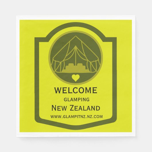 Bell Tent Glamping Business Serviette (Vorderseite)