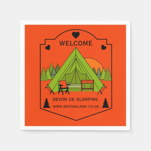 Bell Tent Glamping Business Serviette (Vorderseite)