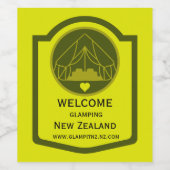 Bell Tent Glamping Business Weinetikett (Einzelnes Label)