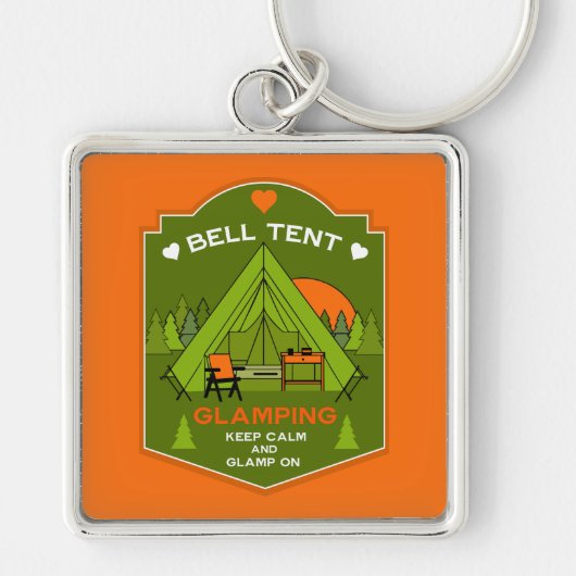 Bell Tent Glamping Schlüsselanhänger (Vorne)