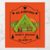 Bell Tent Glamping Weinetikett (Einzelnes Label)