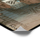 Bell Tower in Tokama Hasui Kawase shin hanga Poster (Ecke)