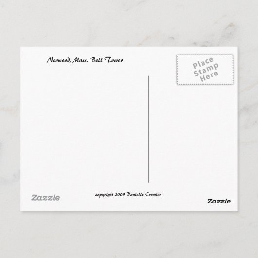 Bell Tower Postcard Postkarte (Rückseite)