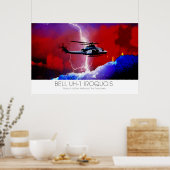 Bell UH-1 Iroquois Huey Lightning Strike Surreal Poster (Küche)