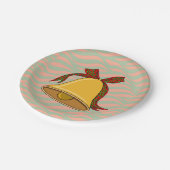 Bell und Bow Pappteller (Schrägansicht)