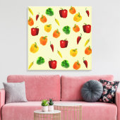 Bell und Mini Pepper Canvas Print Leinwanddruck (Insitu (Wohnzimmer))