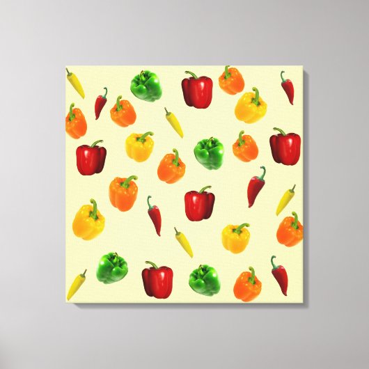 Bell und Mini Pepper Canvas Print Leinwanddruck (Vorderseite)