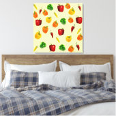 Bell und Mini Pepper Canvas Print Leinwanddruck (Insitu (Schlafzimmer))