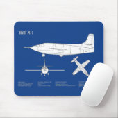 Bell X-1 - Flugzeugkonzepte ABD Mousepad (Mit Mouse)