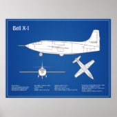 Bell X-1 - Flugzeugkonzepte ABD Poster (Vorne)