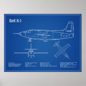 Bell X-1 - Flugzeugkonzepte AD Poster (Vorne)