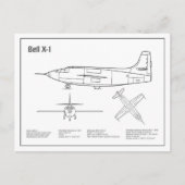 Bell X-1 - Flugzeugkonzepte BD Postkarte (Vorderseite)