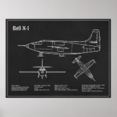 Bell X-1 - Flugzeugkonzepte PD Poster (Vorne)