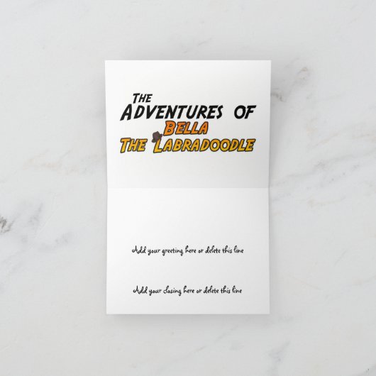 Bella als Pilot der 40er Jahre Karte (Innenseite)