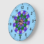 BELLA ~ Anstrichene Muscheln Fraktal ~ Große Wanduhr (Winkel)