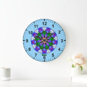 BELLA ~ Anstrichene Muscheln Fraktal ~ Große Wanduhr (Zuhause)