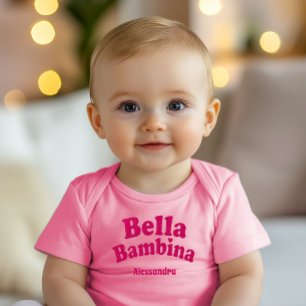 Bella Bambina Baby Pink Bodysuit Baby Strampler