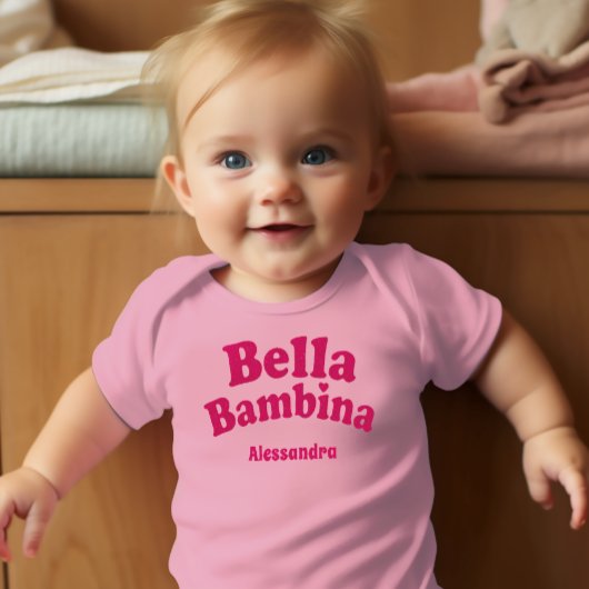 Bella Bambina Baby Pink Bodysuit Baby Strampler