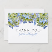 Bella Blue Hydrangea Floral Flor Flat Vielen Dank (Vorderseite)
