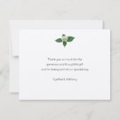 Bella Blue Hydrangea Floral Flor Flat Vielen Dank (Rückseite)