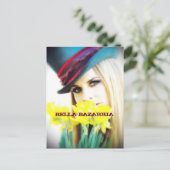 BELLA -Blume-Postkarte Postkarte (Stehend Vorderseite)