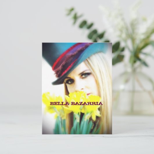 BELLA -Blume-Postkarte Postkarte (Stehend Vorderseite)