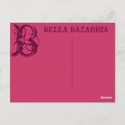 BELLA -Blume-Postkarte Postkarte (Rückseite)