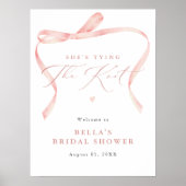 BELLA Blush Bow Sie bindet das Brautparty des Knot Poster (Vorne)