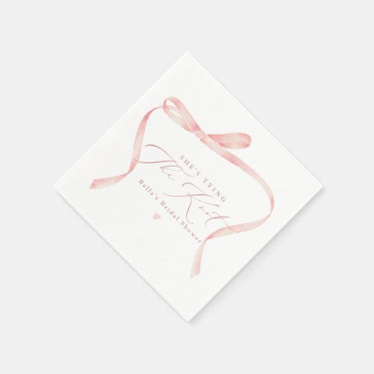 BELLA Blush Bow Sie bindet das Brautparty des Knot Serviette (Ecke)